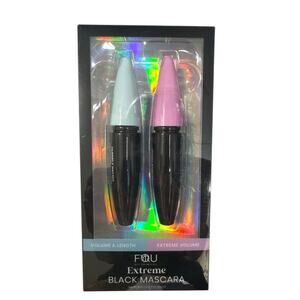 Black Mascara 2 Pack Volumizing & Lengthening  Makeup Set NEW